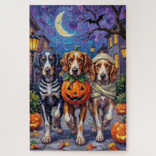 English Setter Trick-or-Treating Halloween Costume Jigsaw Puzzle