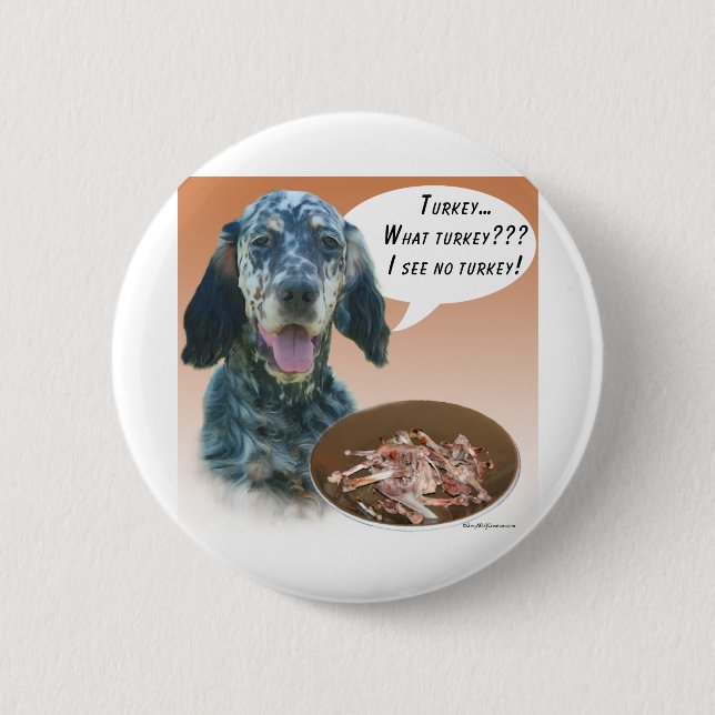 English Setter Turkey 6 Cm Round Badge (Front)