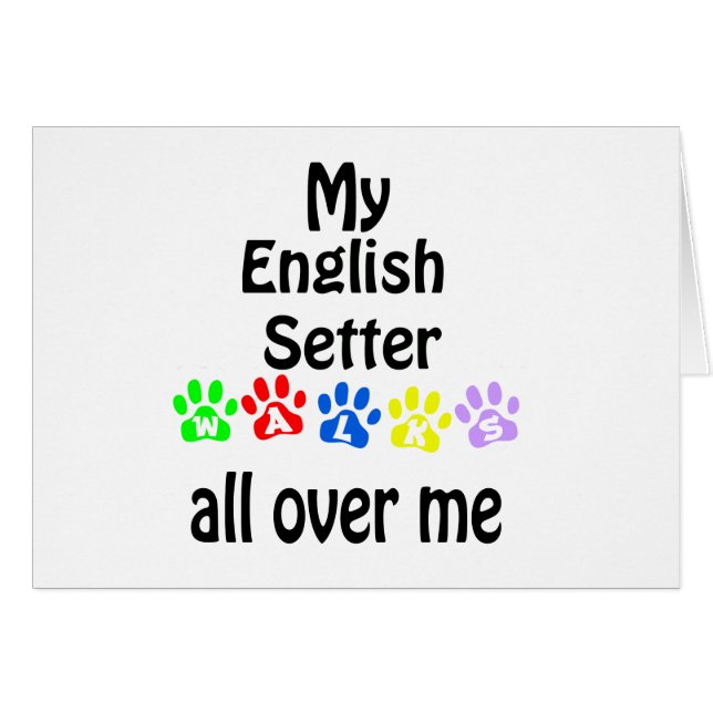 English Setter Walks Design (Front Horizontal)