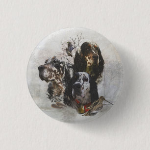 English Setter , woodcock hunting  3 Cm Round Badge