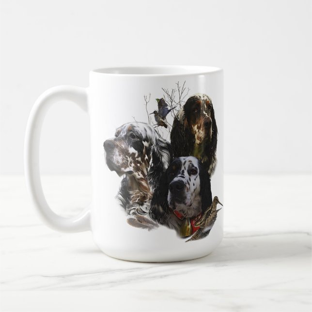 English Setter , woodcock hunting  Coffee Mug (Left)