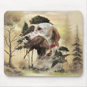 English Setter , woodcock hunting  Mouse Pad