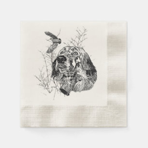 English Setter , Woodcock hunting Napkin