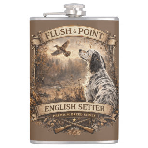 English Setters Hip Flask