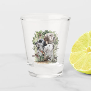 English Setters Shot Glass