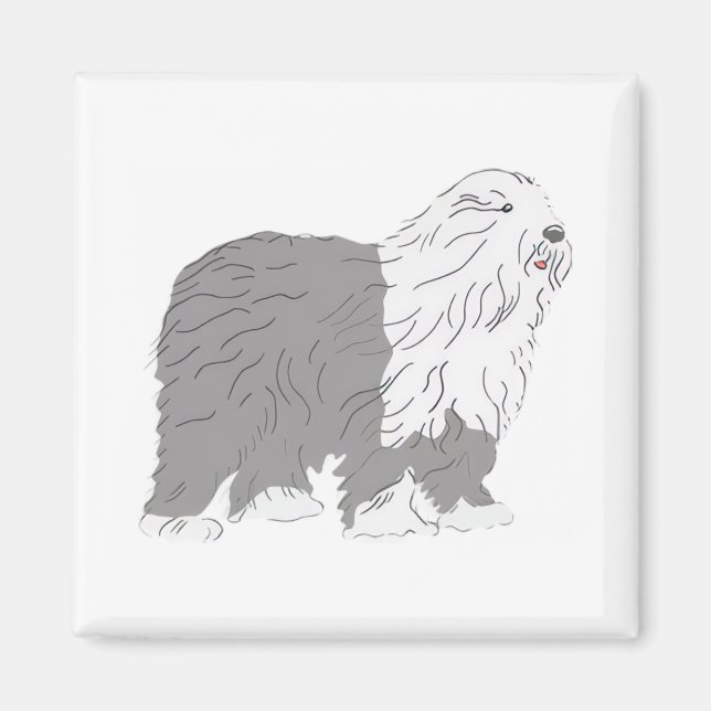 English Sheepdog Magnet (Front)