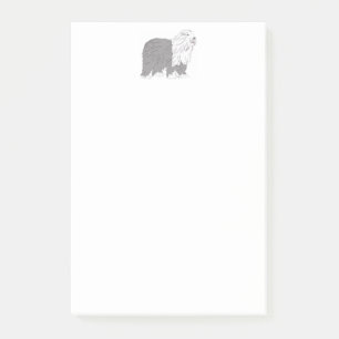 English Sheepdog Post-it Notes