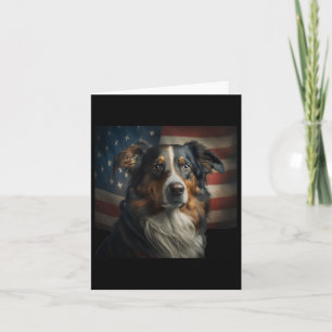 English Shepherd 4th Of July - English Shepherd Us Card