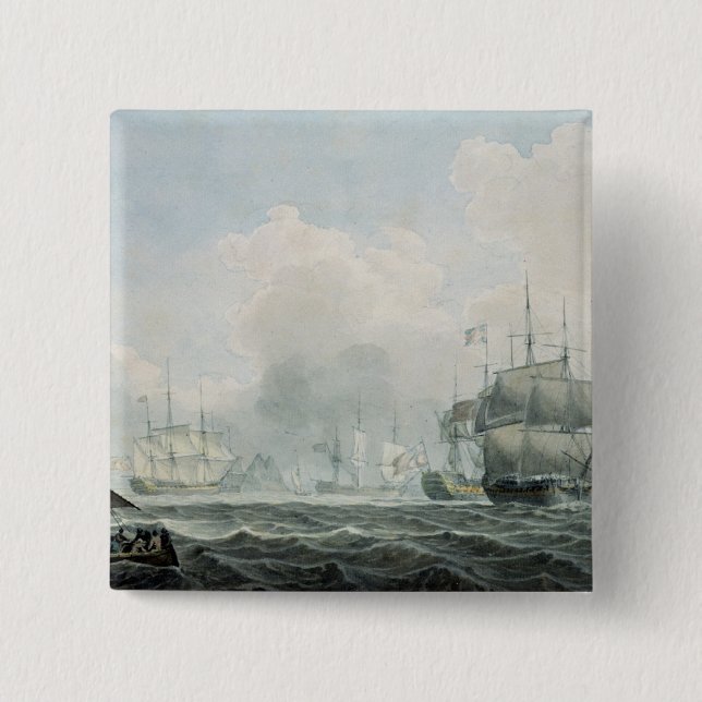 English Ships of War 15 Cm Square Badge (Front)
