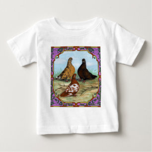 English Shortfaced Pigeons Framed Baby T-Shirt