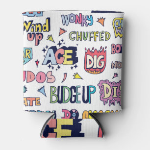 English slang words, doodle lettering can cooler