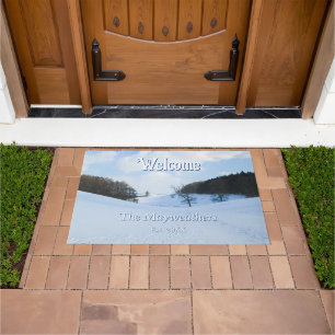 English Snow Valley - Personalised Doormat