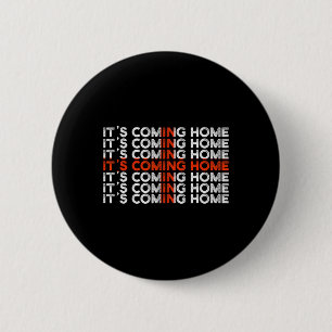 English Soccer It's Coming Home England Flag 6 Cm Round Badge