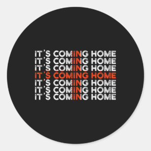 English Soccer It's Coming Home England Flag  Classic Round Sticker