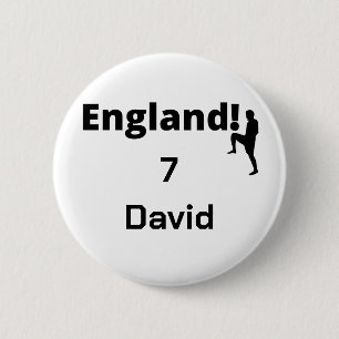 English Soccer Player customisable 6 Cm Round Badge