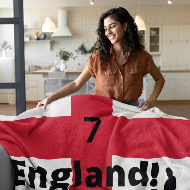 English Soccer Player customisable  Fleece Blanket (Creator Uploaded)