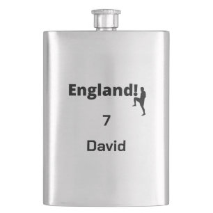 English Soccer Player customisable Hip Flask