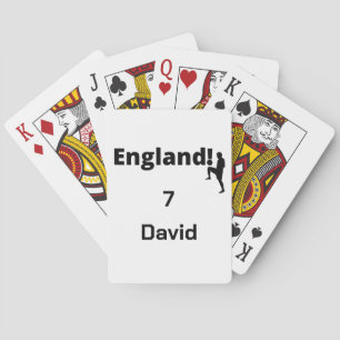 English Soccer Player customisable Playing Cards