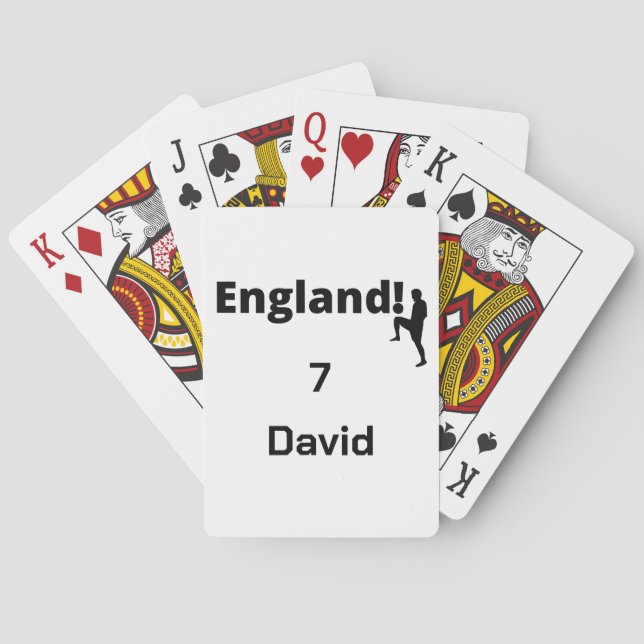 English Soccer Player customisable  Playing Cards (Back)