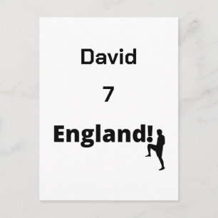 English Soccer Player customisable Postcard
