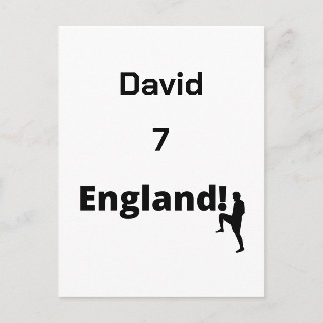 English Soccer Player customisable  Postcard (Front)