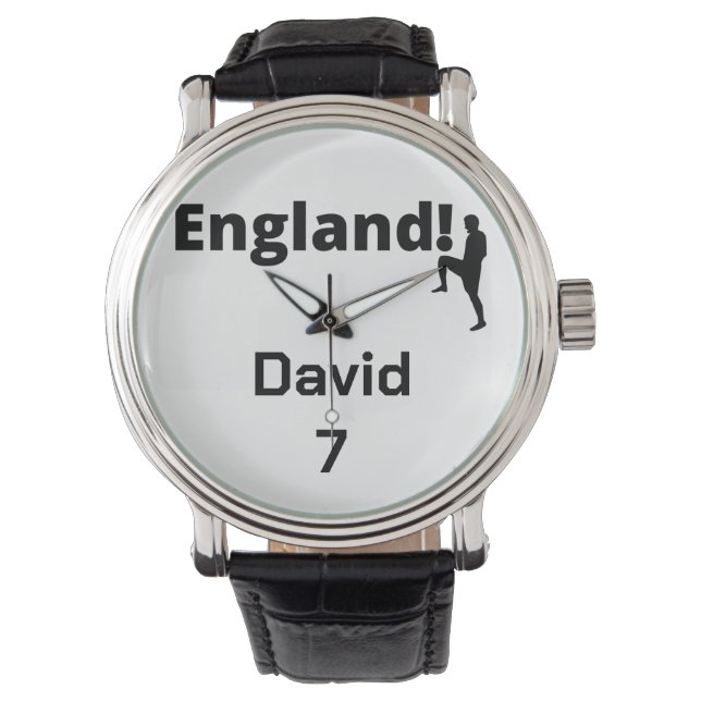English Soccer Player customisable  Watch (Front)