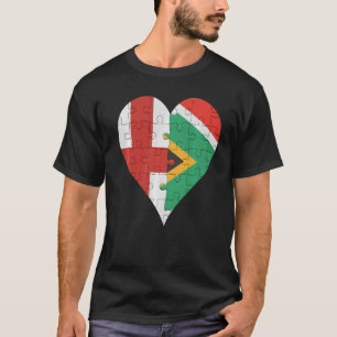 English South African Flag Heart T-Shirt