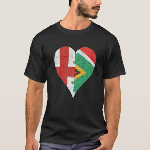 English South African Flag Heart T-Shirt