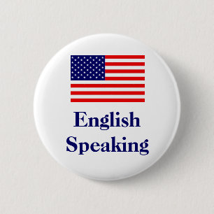 English Speaking 6 Cm Round Badge