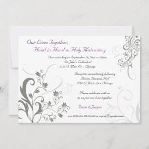 English Special Order Vines and Floral Invite