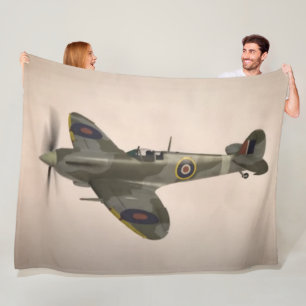 ENGLISH SPITFIRE FLEECE BLANKET
