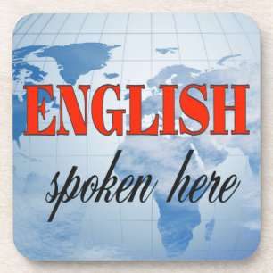 English spoken here cloudy earth coaster