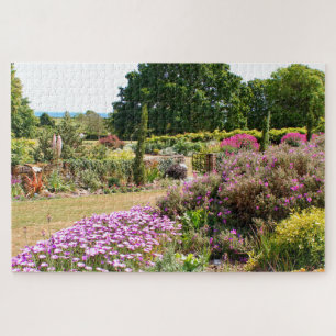 English spring garden, Isle of Wight, England Jigsaw Puzzle
