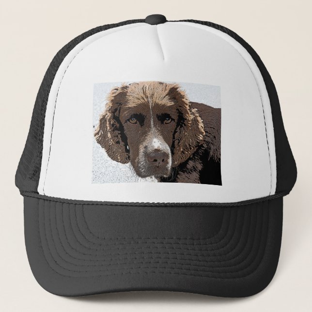 English Springer Dogs Trucker Hat (Front)