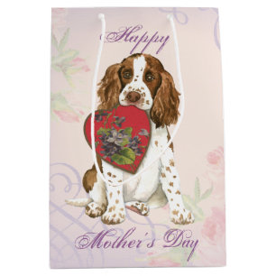 English Springer Heart Mum Medium Gift Bag