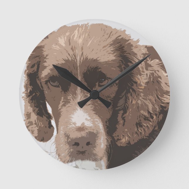 English Springer Round Clock (Front)