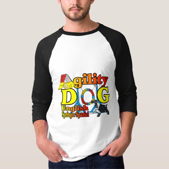 English Springer Spaniel Agility Gifts T-Shirt (Front)