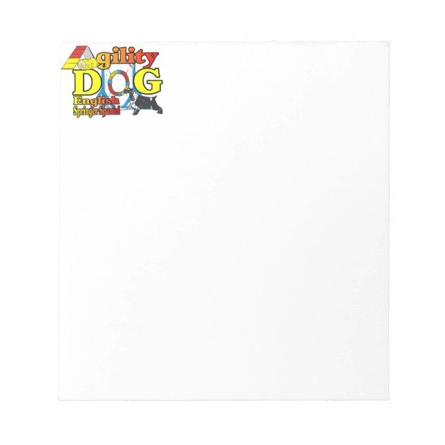 English Springer Spaniel Agility Notepad (Front)
