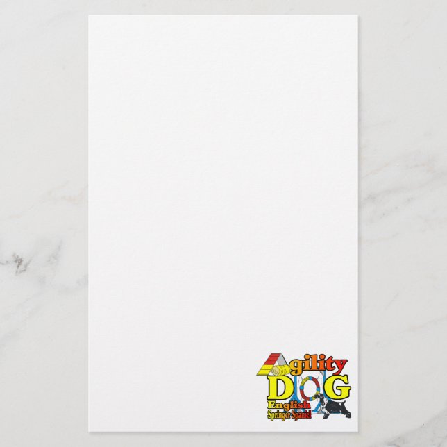 English Springer Spaniel Agility Stationery (Front)