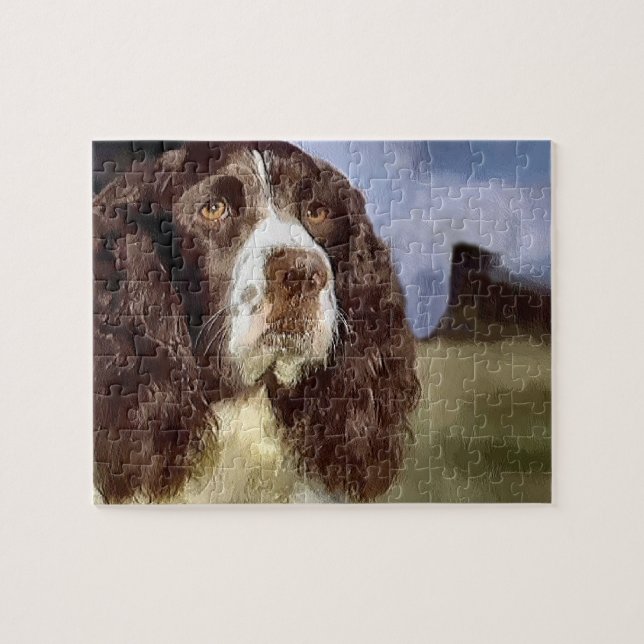 English Springer Spaniel Art Jigsaw Puzzle (Horizontal)