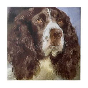 English Springer Spaniel Art Tile