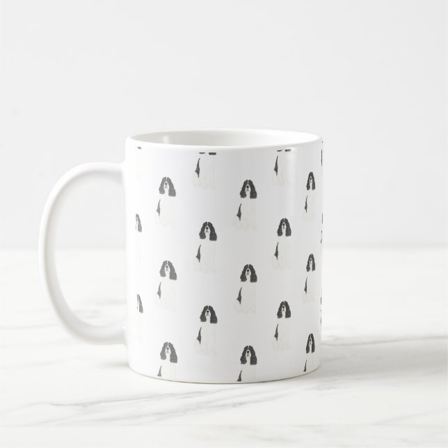 English Springer Spaniel (Black & White) Coffee Mug (Left)