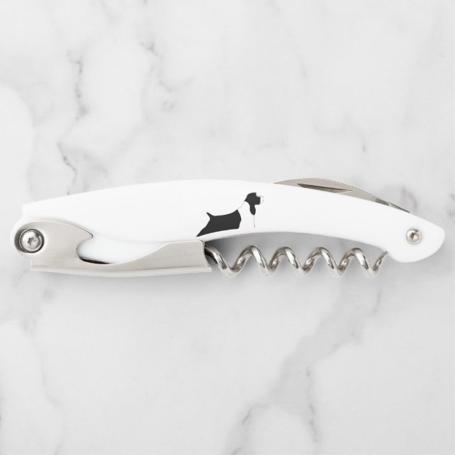 English Springer Spaniel black white silo Corkscrew (Front)