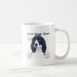 English Springer Spaniel (blk) History Design Coffee Mug