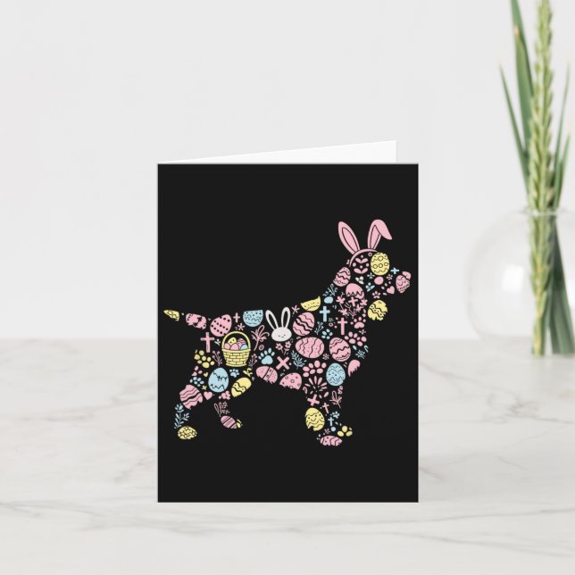 English Springer Spaniel Bunny Easter Egg Easter D Card (Front)
