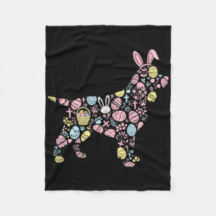 English Springer Spaniel Bunny Easter Egg Easter D Fleece Blanket