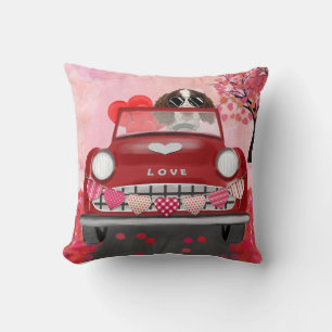 English Springer Spaniel Car Hearts Valentine's Cushion