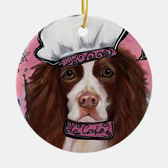 English Springer Spaniel      Ceramic Ornament (Front)