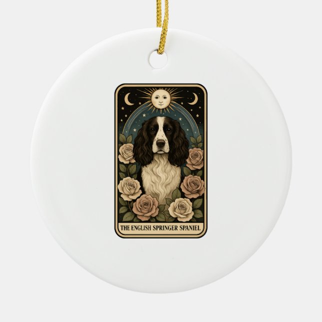 English Springer Spaniel Ceramic Ornament (Front)
