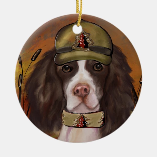 English Springer Spaniel  Ceramic Ornament (Front)
